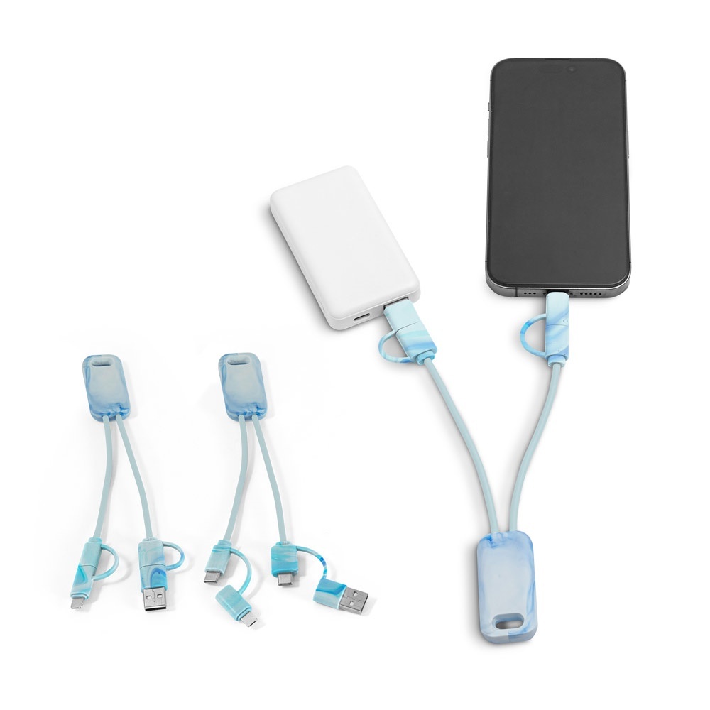 BERNERS. Cavo USB 6-in-1 superveloce in PET riciclato (100% rPET) - 97191