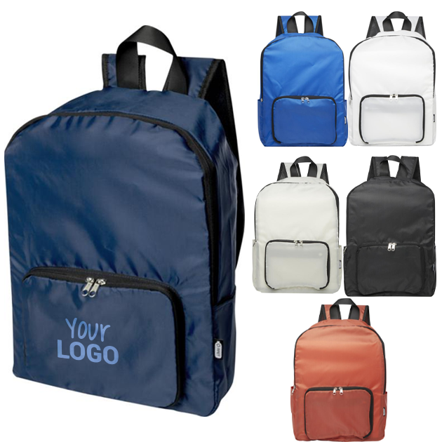 zaino pieghevole da 15 litri in PET riciclato EcoFold personalizzabile