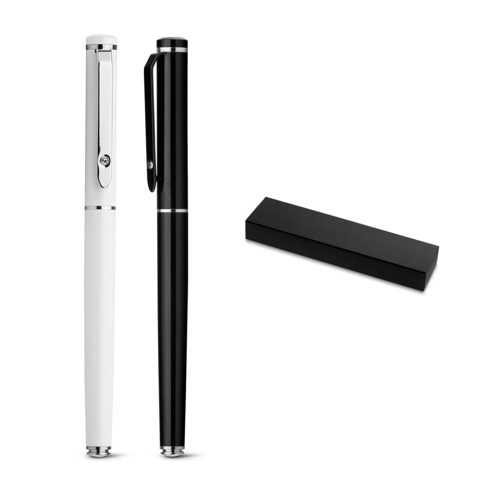 CALIOPE ROLLER. Penna roller in metallo con dettagli lucidi sulla punta - 81198