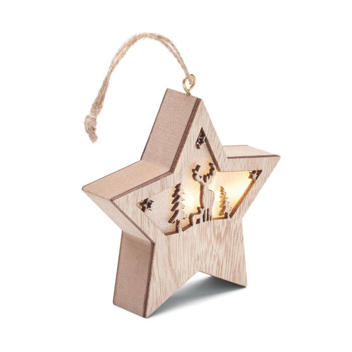 STARLIGHT. Stella in MDF con luce - CX1527