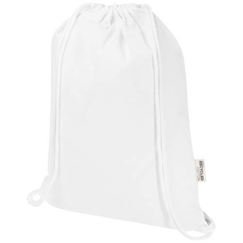 Borsa con cordoncino in materiale riciclato GRS da 140 g/m² Oregon Blend - 5L - 120761