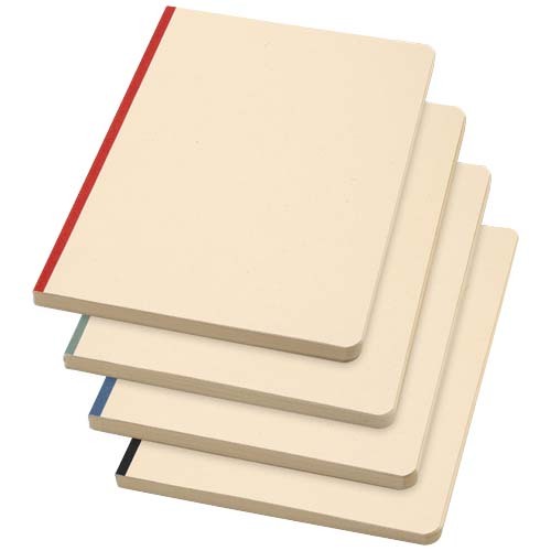Blocco note formato A5 con copertina morbida in PET riciclato e carta a base di canna da zucchero Liliana - 106125