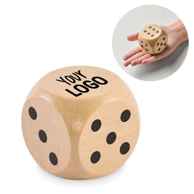 dado di legno 5 cm personalizzabile