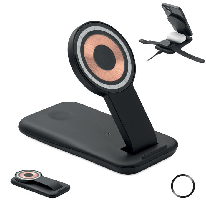 PENDOLESS. Caricatore wireless 3 in 1 da 15 W - MO2749