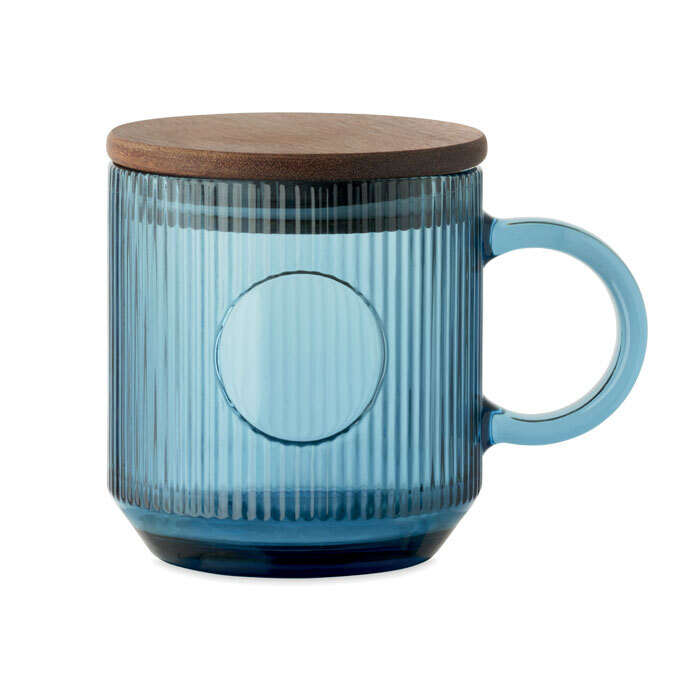 VITRIO MUG. Tazza in vetro a coste da 300 ml - MO2752