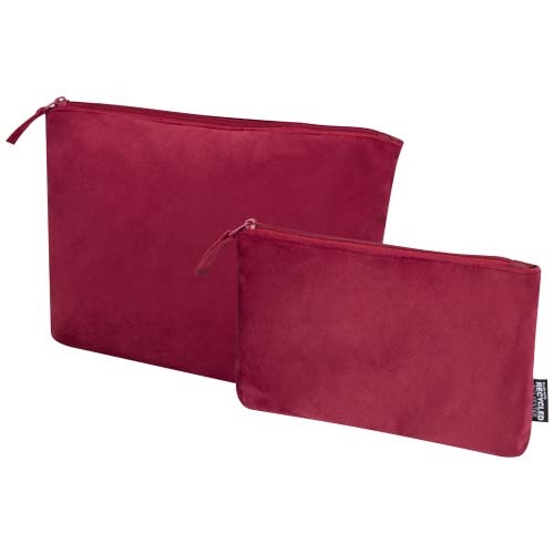 Set di beauty case in velluto riciclato certificato GRS Swift - 120769