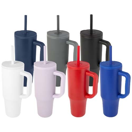 Bicchiere termico da 900 ml certificato RCS con cannuccia in silicone Brady - 100867