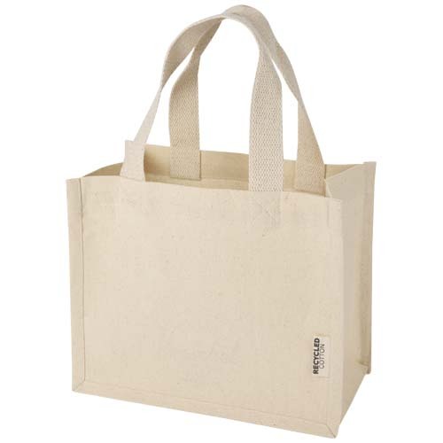Tote bag mini a soffietto in cotone riciclato certificato GRS da 220 g/m&sup2; Odessa - 9L - 120787