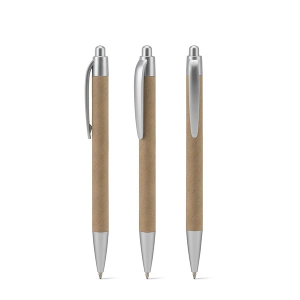 KYRA. Penna a sfera realizzata al 100% con cartariciclata e dettagli in ABS riciclato (100% rABS) - 91978