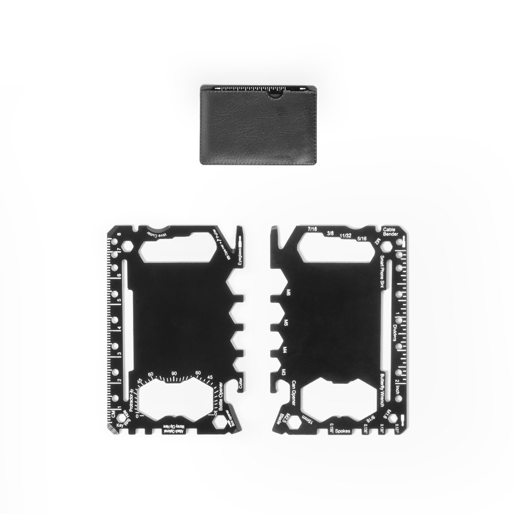 PEEBLES. Carta multifunzione in acciaio inossidabile con 20 funzioni - 98166