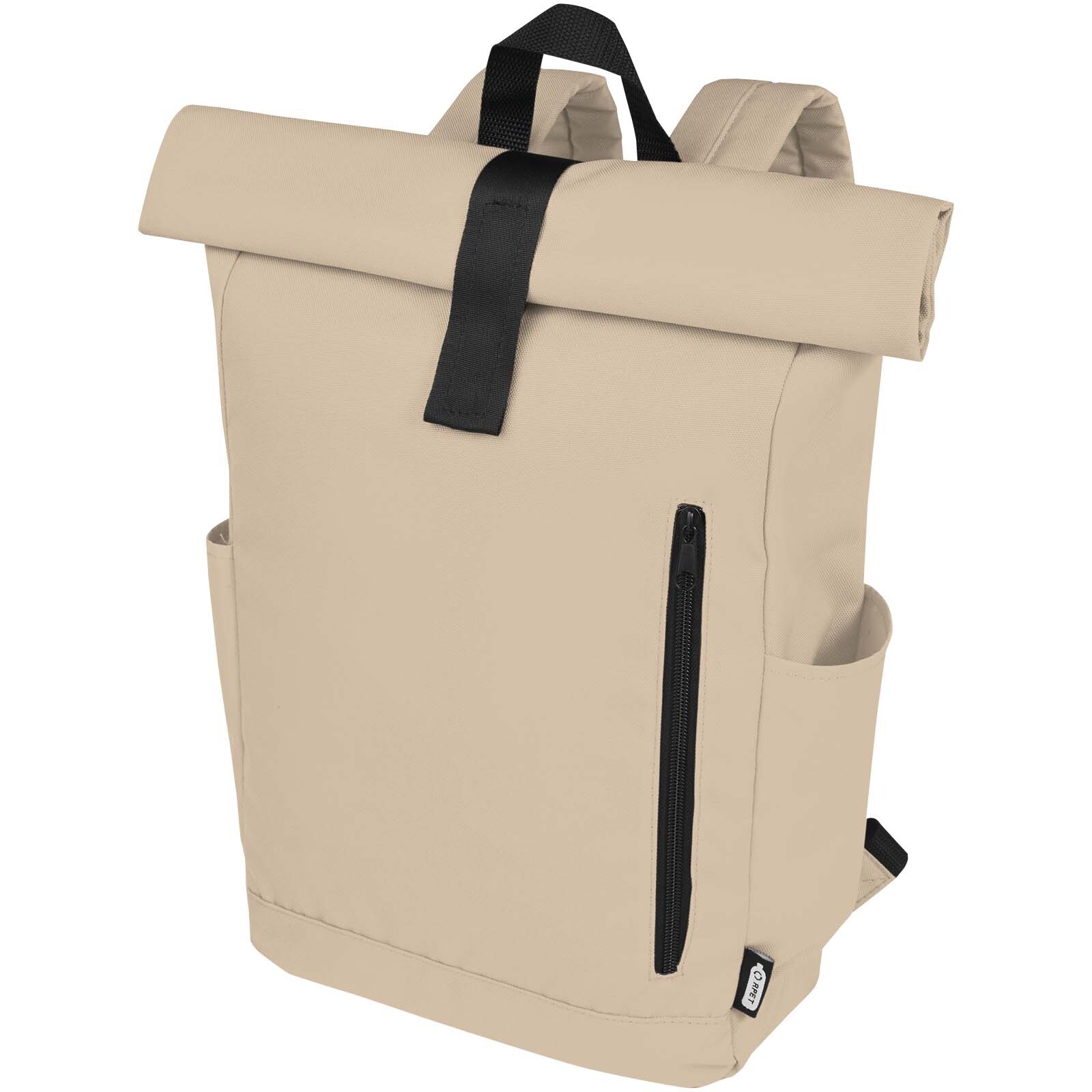 Zaino con chiusura arrotolabile per portatile da 15,6" in PET riciclato certificato GRS Byron 18L - 120659