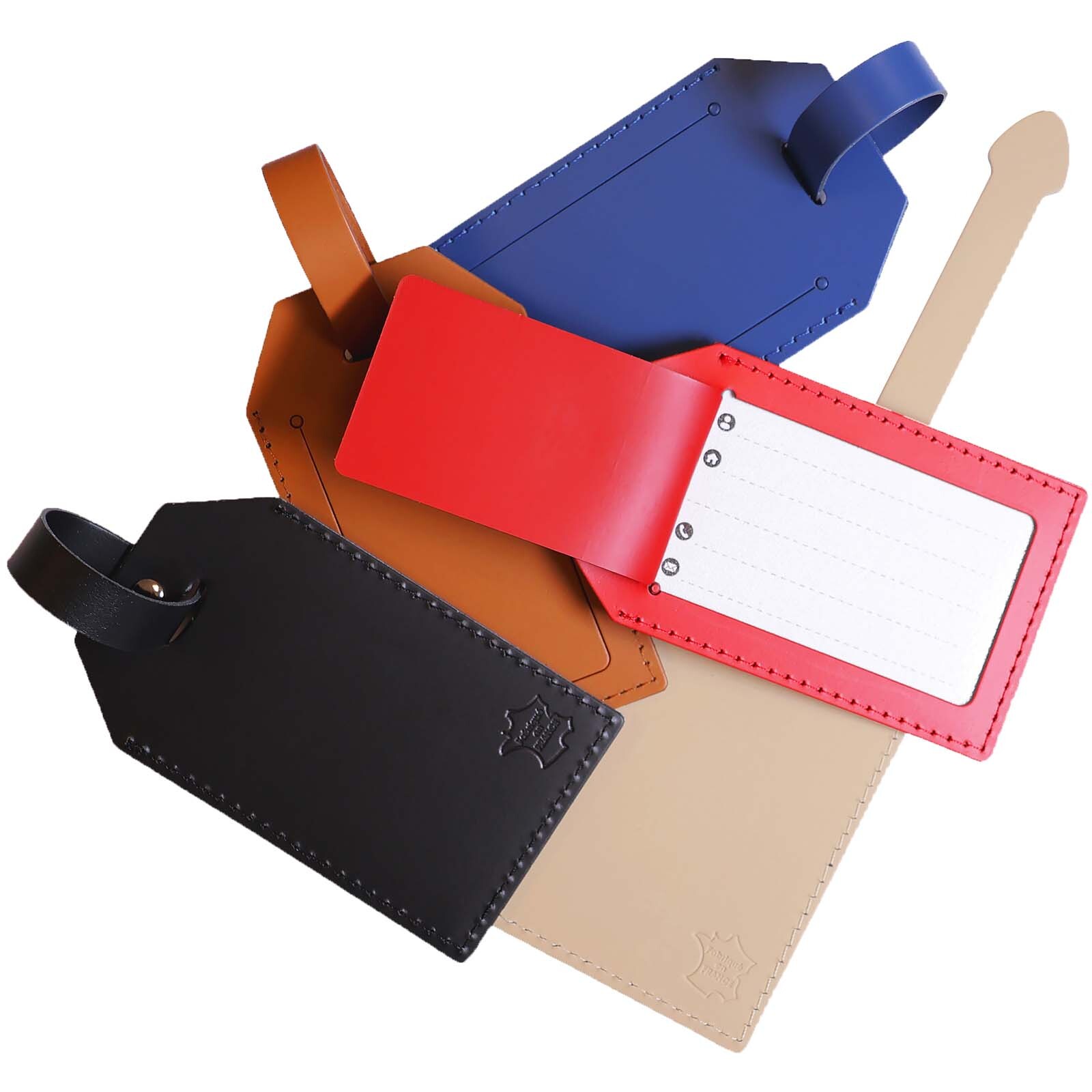 Etichetta per bagagli in pelle riciclata Citizen Green Milou - 1PZ031