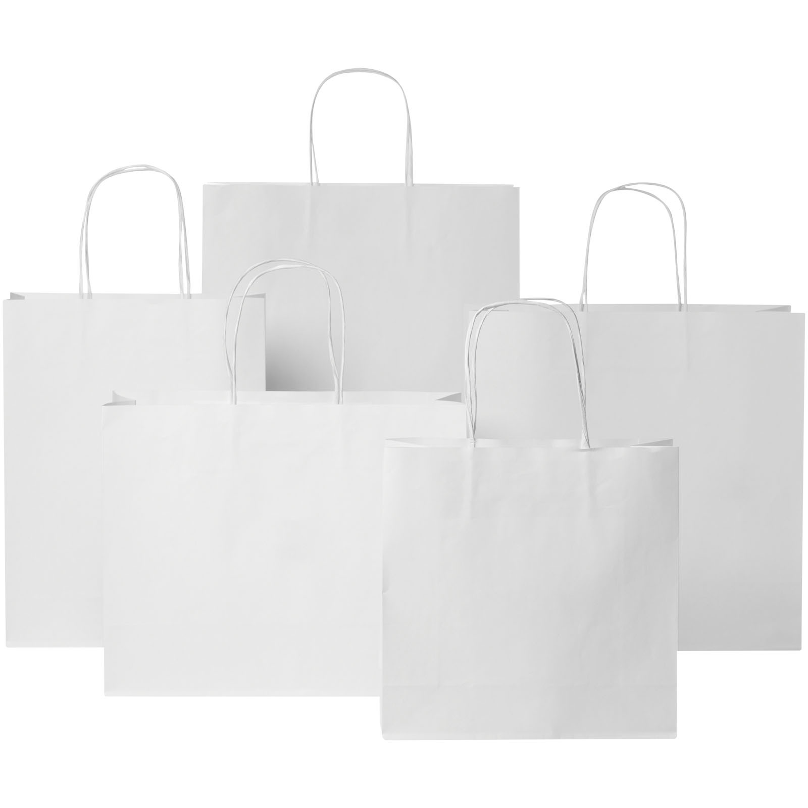 Shopper in carta Kraft da 120g/m2 con manici intrecciati - 31 x 12 x 41 cm - 1ZM010