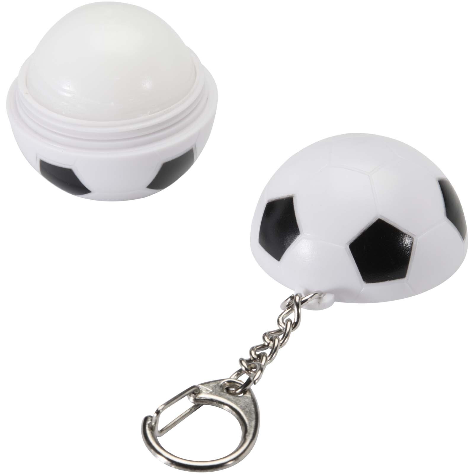Lucidalabbra alla vaniglia a forma di pallone da calcio con fattore di protezione solare 15 e portachiavi Rami - 126414