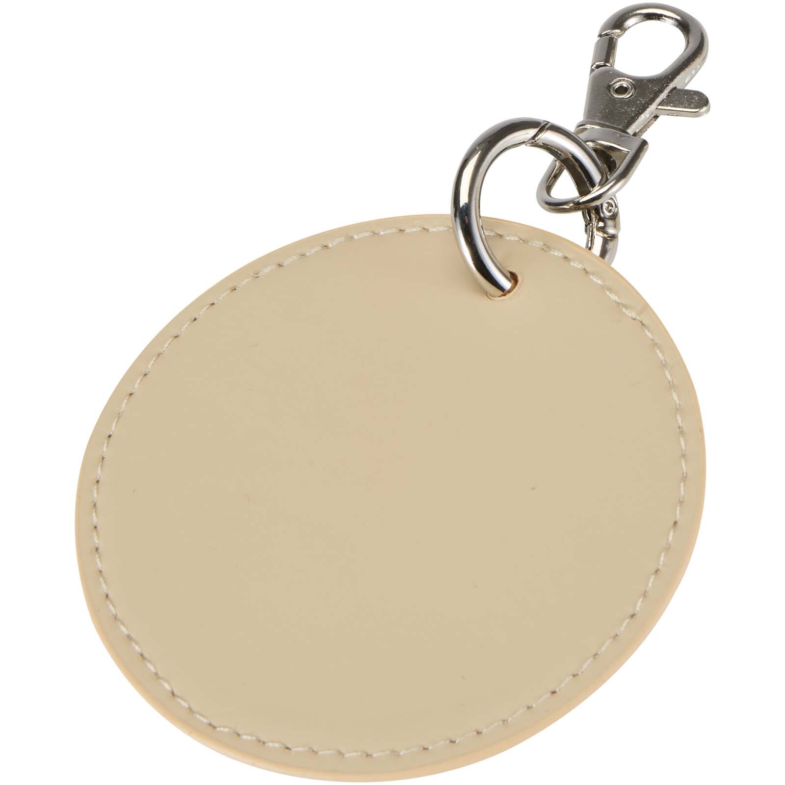 Portachiavi con charm a forma rotonda in materiale riciclato certificato GRS Resi Plus  - 130140