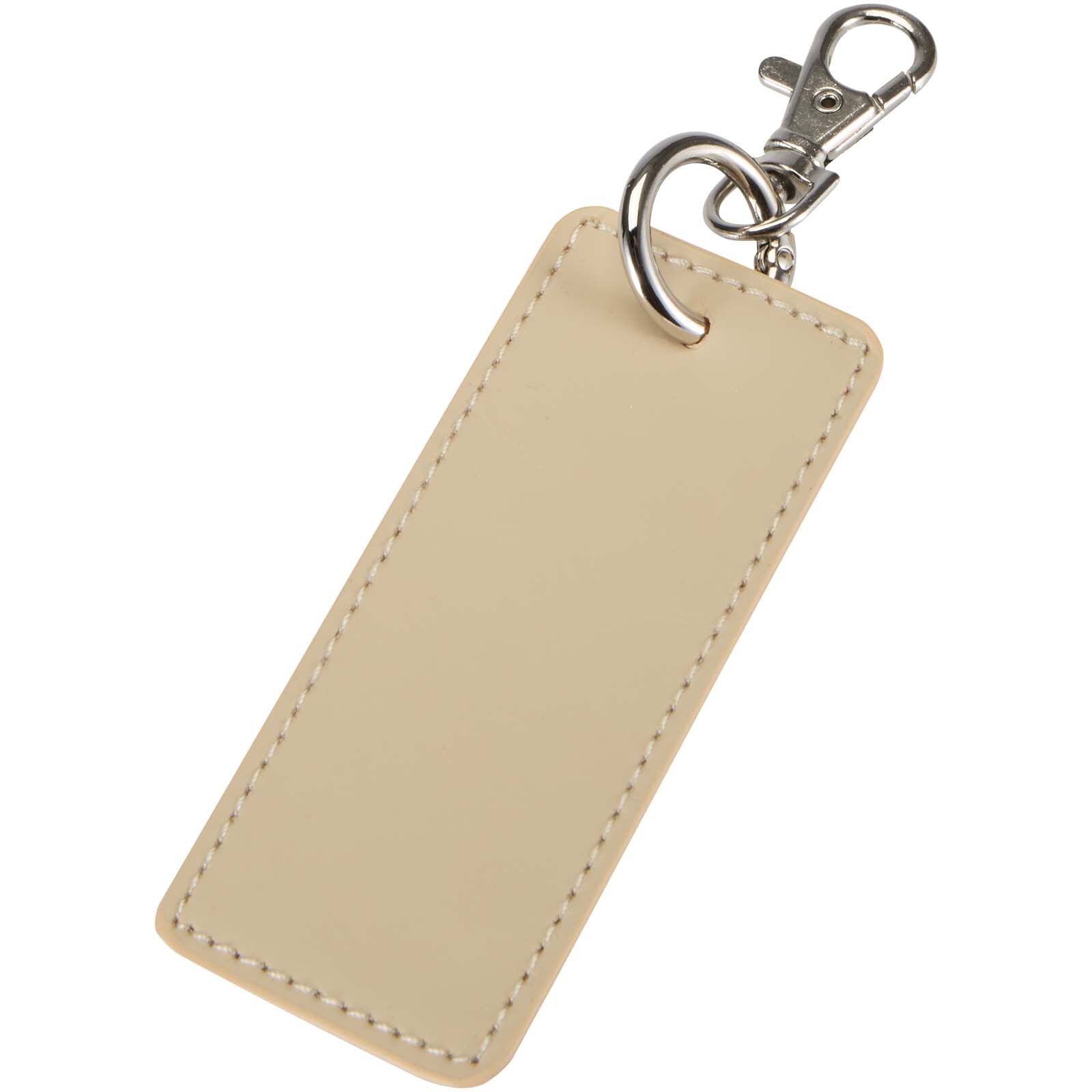 Portachiavi con charm a forma rettangolare in materiale riciclato certificato GRS Resi Plus - 130141