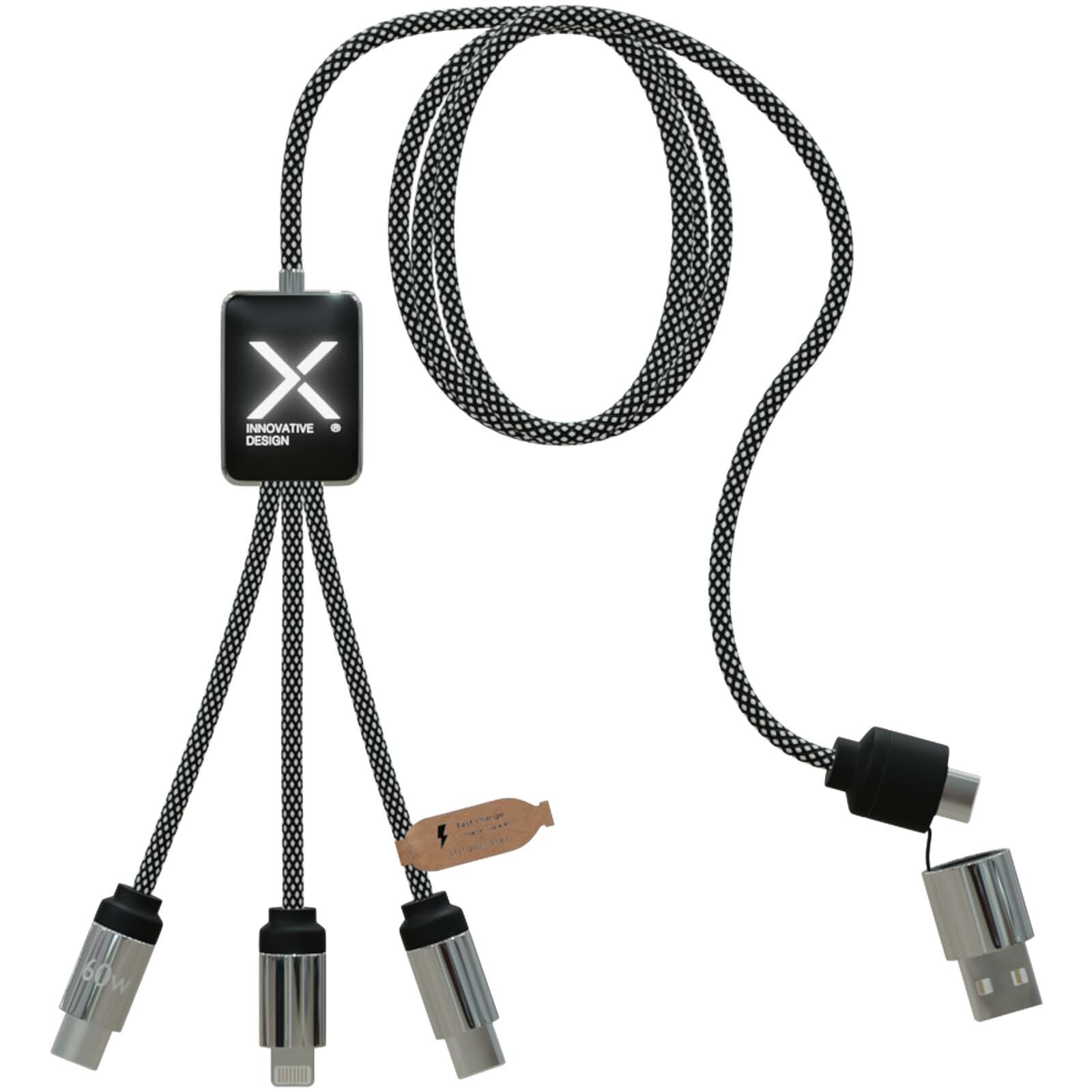 Cavo di ricarica di Tipo-C con doppio logo luminoso da 60 W SCX.design C33  - 2PX213