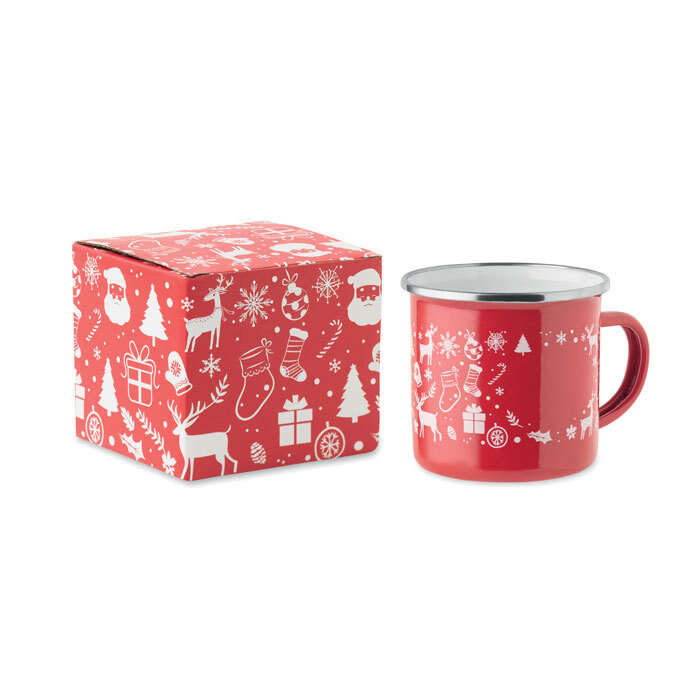 SEASOMEL. Tazza smaltata natalizia 300ml - CX1595