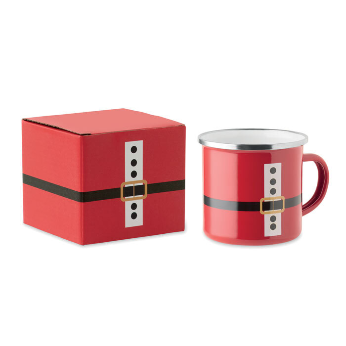 SANTAMEL. Tazza smaltata natalizia 300ml - CX1596