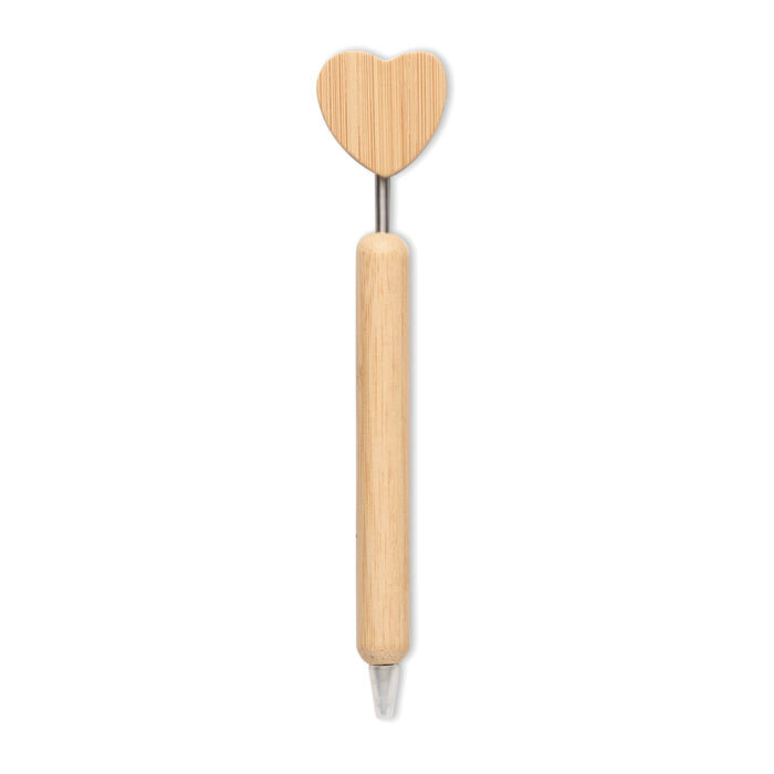 CORAPEN. Penna a sfera con cuore in bamb&ugrave; - MO2659