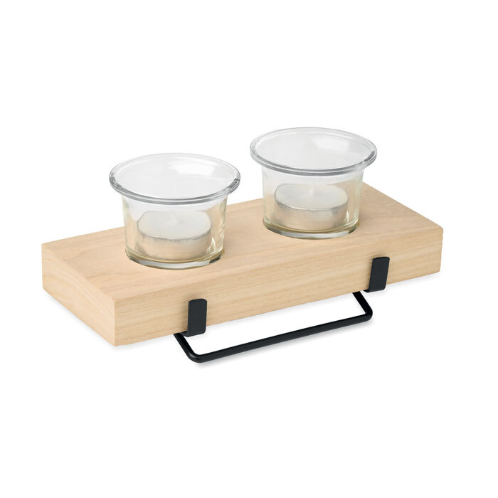 IRONDLE. Set di portacandele con supporto - MO3114