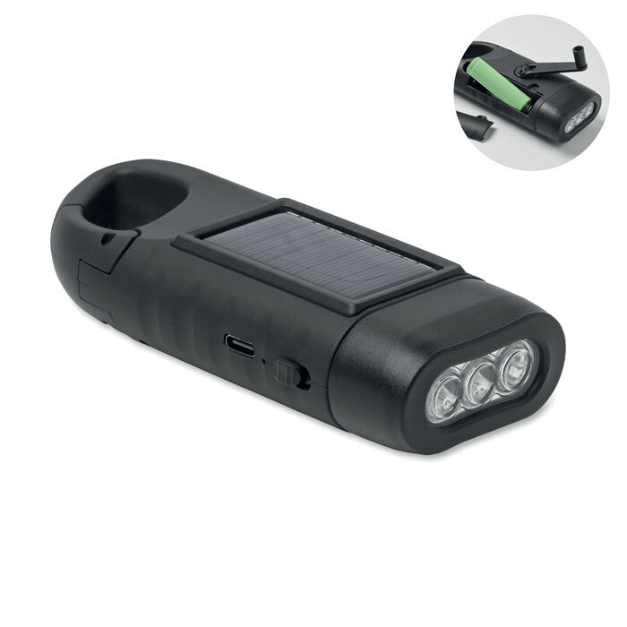 CRANCH. Torcia solare con dinamo - MO3149