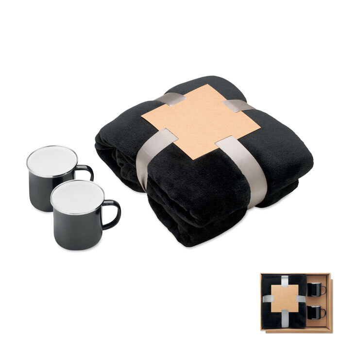 AGRADABLE. Coperta in pile e set 2 tazze - MO3207