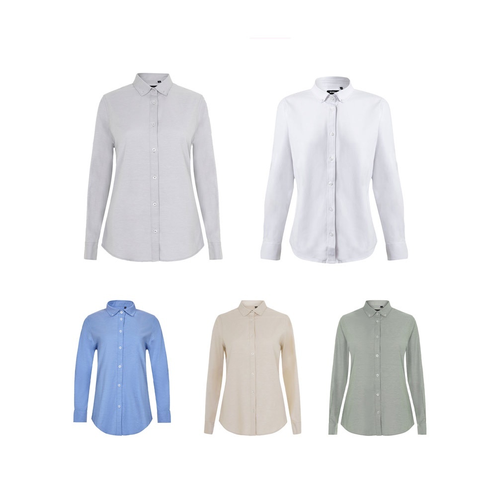 VL PRITHVI WOMEN. Camicia Oxford (180 g/m&sup2;) da donna in cotone (50%), poliestere (45%) ed elastan (5%) - 36158