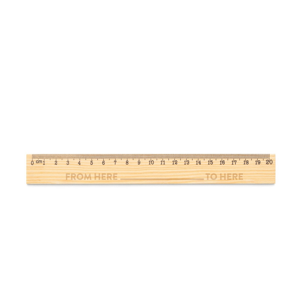 WESLEY 20. Righello in legno di pino con scala graduatada 20 cm - 93660