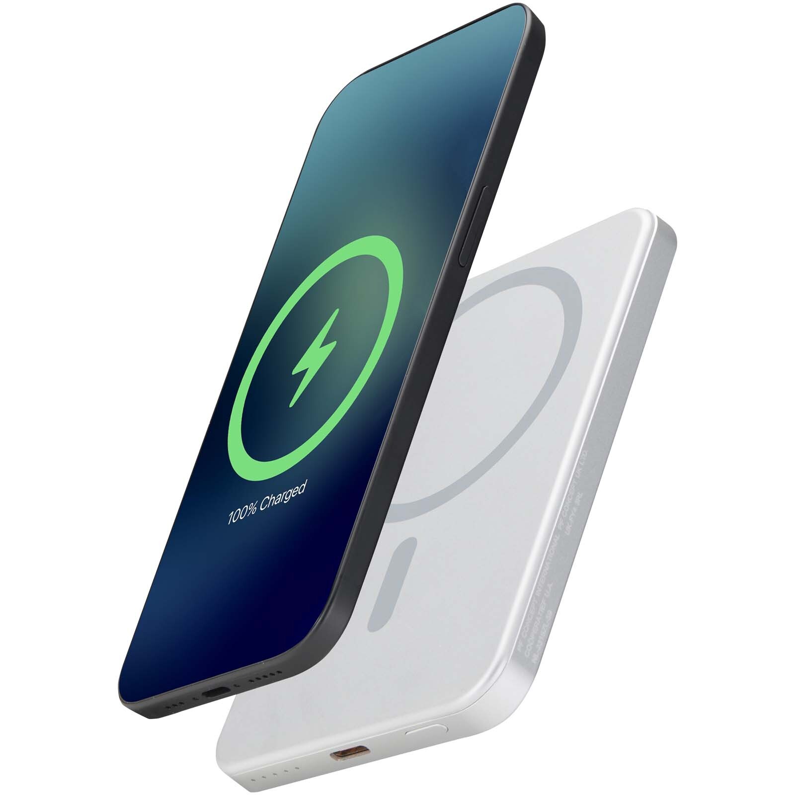 Power bank magnetico da 5000 mAh in alluminio riciclato RCS Avis  - 124443
