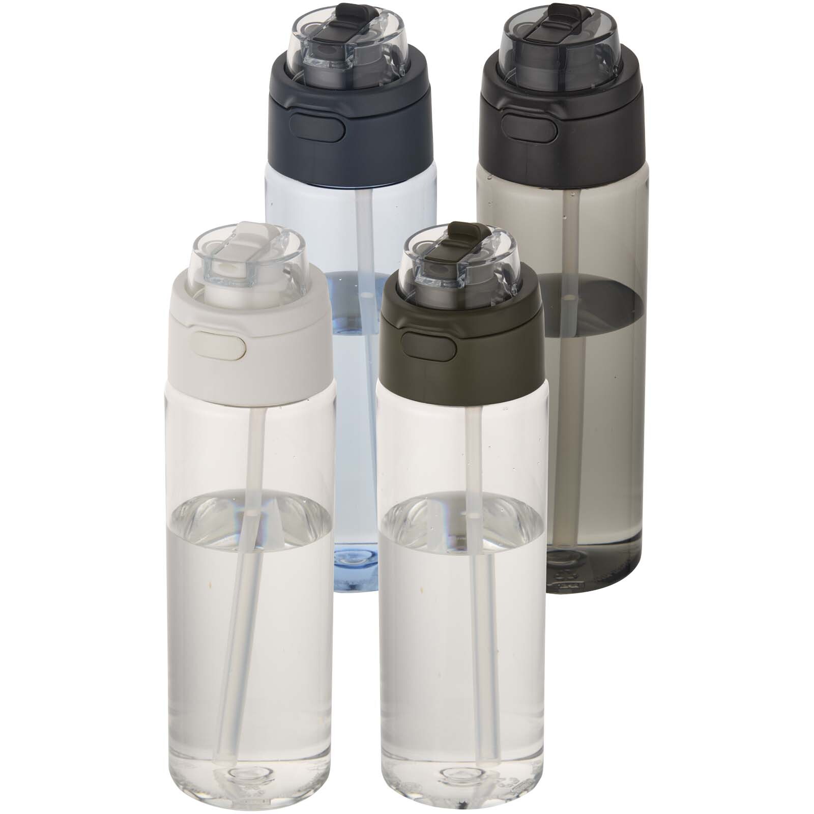 Borraccia in plastica riciclata RCS con tappo a doppia funzione e cannuccia a scatto da 700 ml Theron - 100950