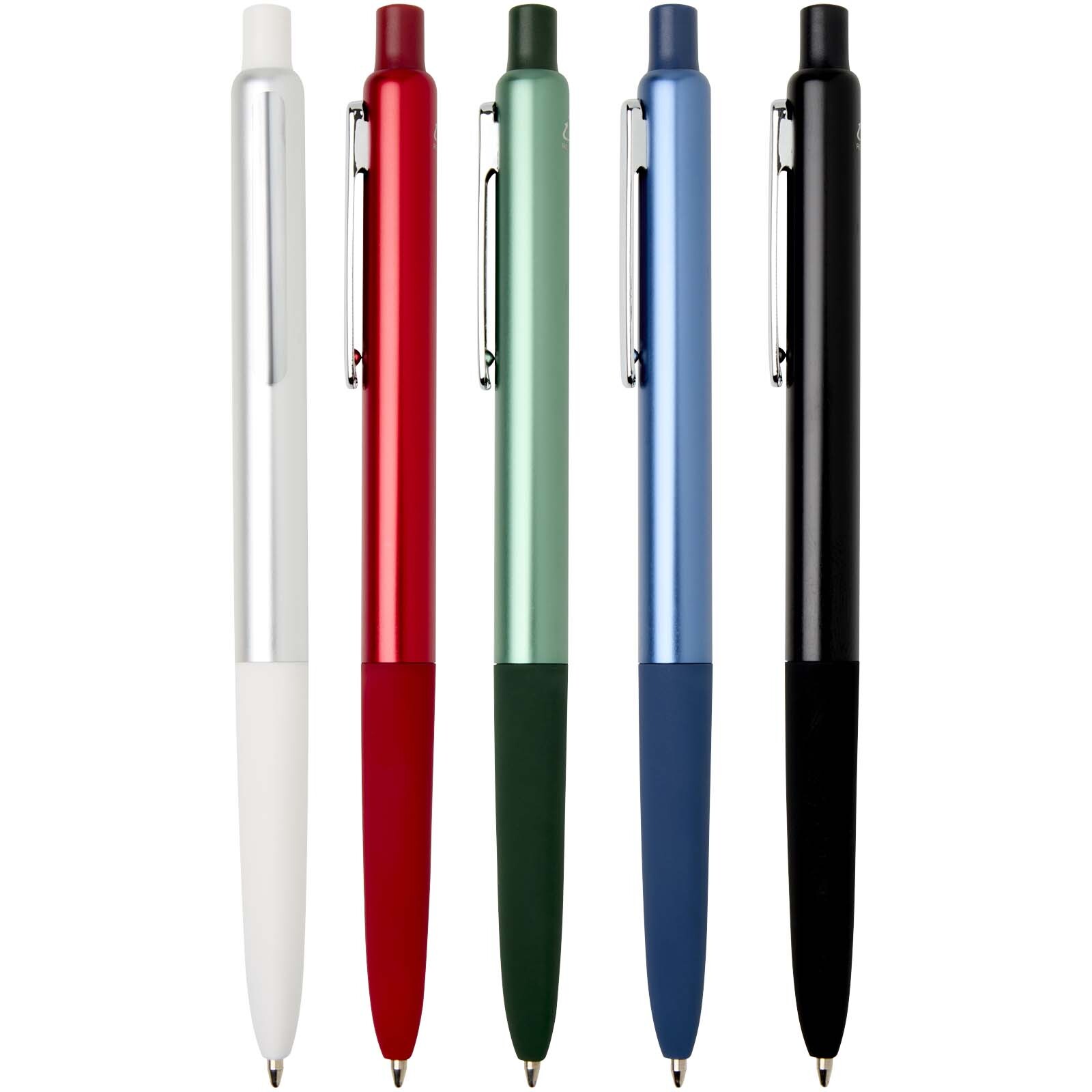Penna a sfera a scatto in alluminio riciclato con finitura anodizzata Soffit (inchiostro blu) - 107332