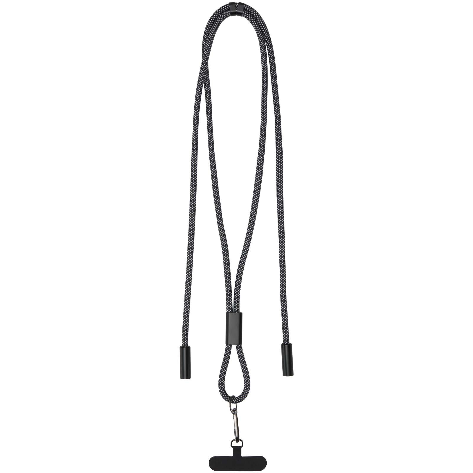 Cavo di ricarica da 65 W in RPET con lanyard SMART - 124530