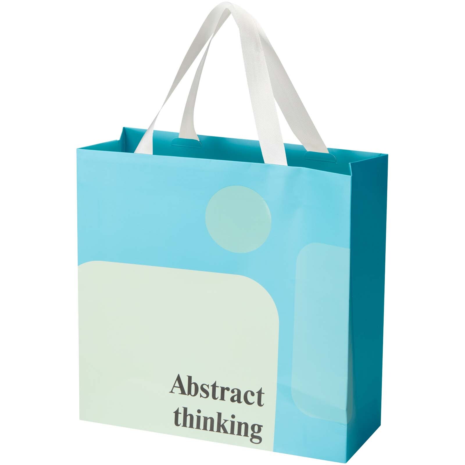 Borsa di carta Smartfold da 230 g/m&sup2; con manici in nastro e laminazione opaca - 31 x 12 x 31 cm - 1ZM018