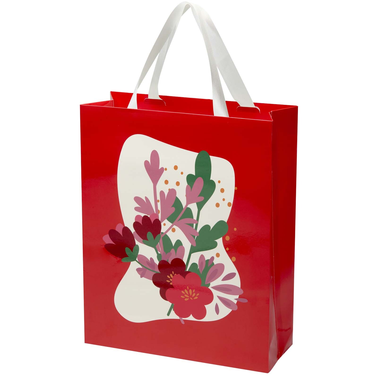 Borsa di carta da 230 g/m&sup2; con manici in nastro e laminazione opaca Smartfold - 31 x 12 x 39 cm - 1ZM019
