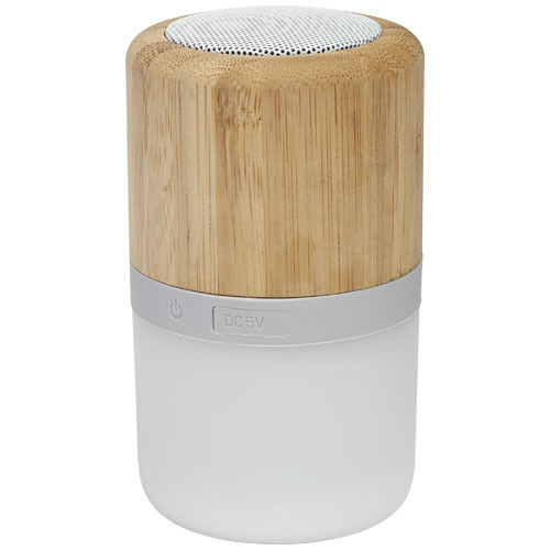 Speaker Bluetooth® in bambù Aurea con luce - 124151