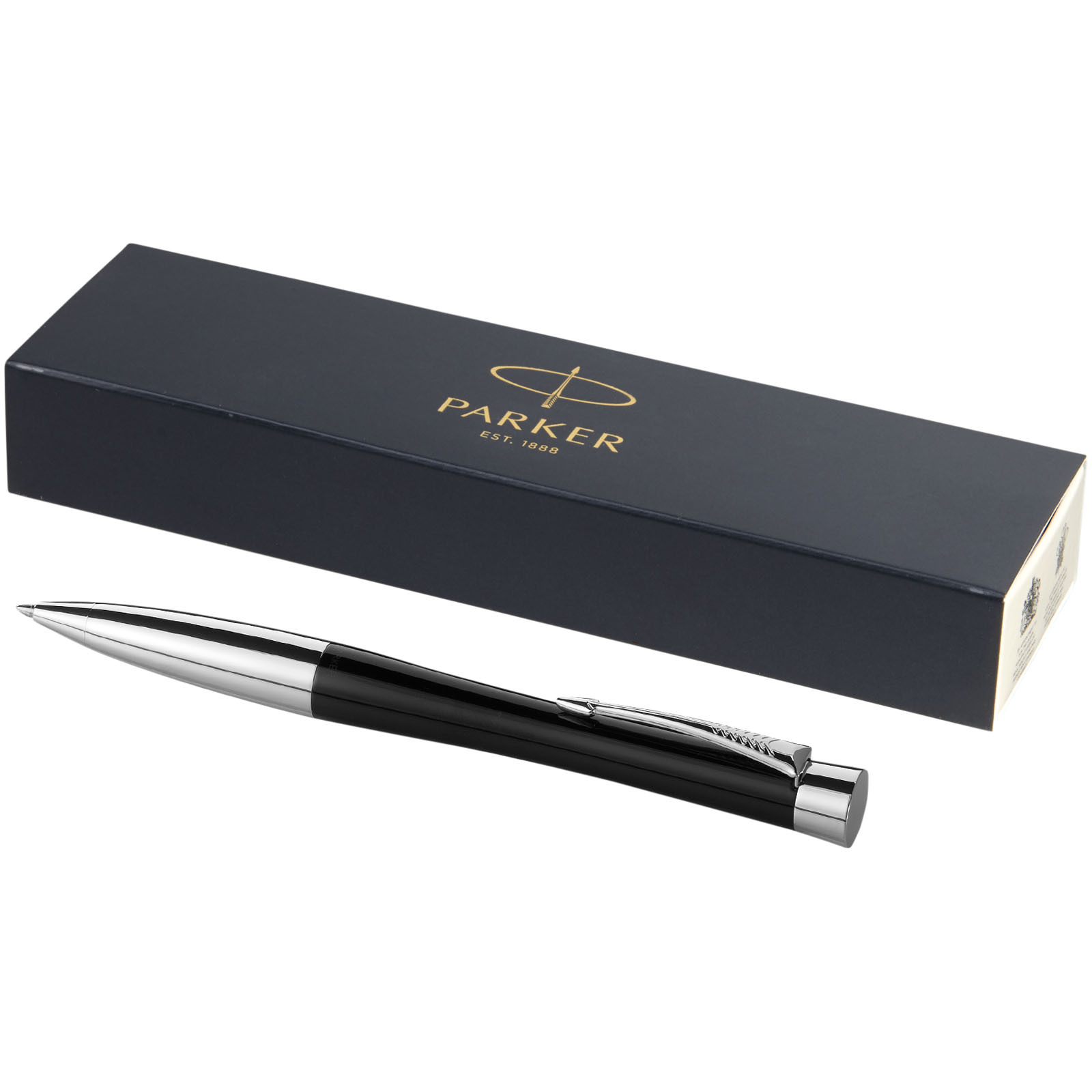 Penna Parker IM Personalizzata Con Incisione - Metallica Vernice Nera Satinata, Retrattile, Regalo Con Cofanetto