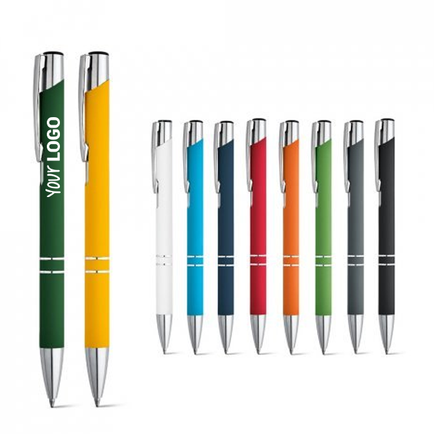 BETA SOFT. Penna a sfera in alluminio con finitura in gomma - 81141