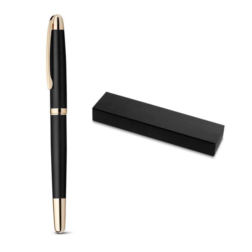 EZEKIEL ROLLER. Penna roller in metallo con dettagli in oro - 81196
