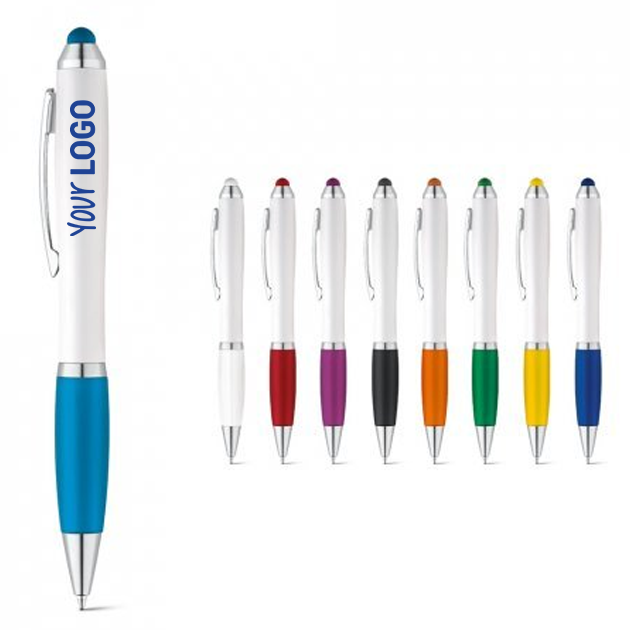Penna a sfera con meccanismo a rotazione e clip in metallo 91634 personalizzabile