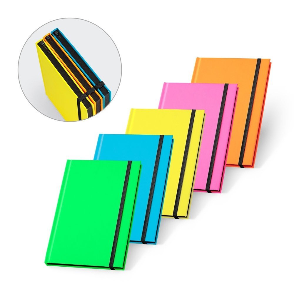 WATTERS. Block notes A5 in PU fluorescente con fogli a righe - 93269