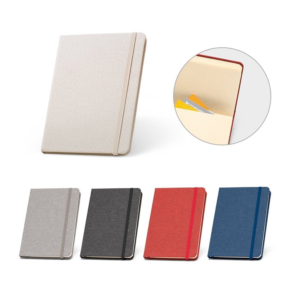 BOYD. Blocco note A5 in poliestere riciclato (100% rPET) con pagine a righe - 93276