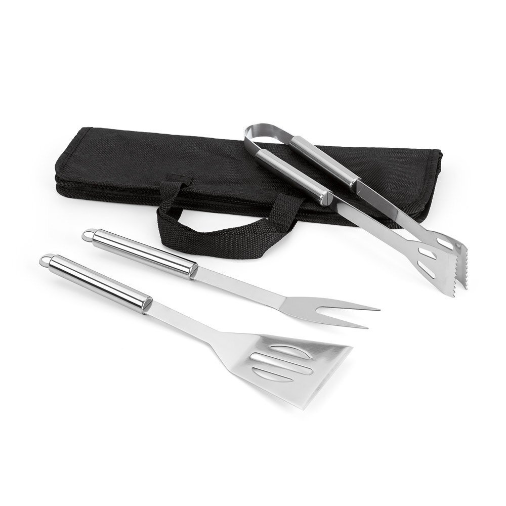 SOARES. Set barbecue composto da 3 pezzi in acciaio inossidabile - 93998