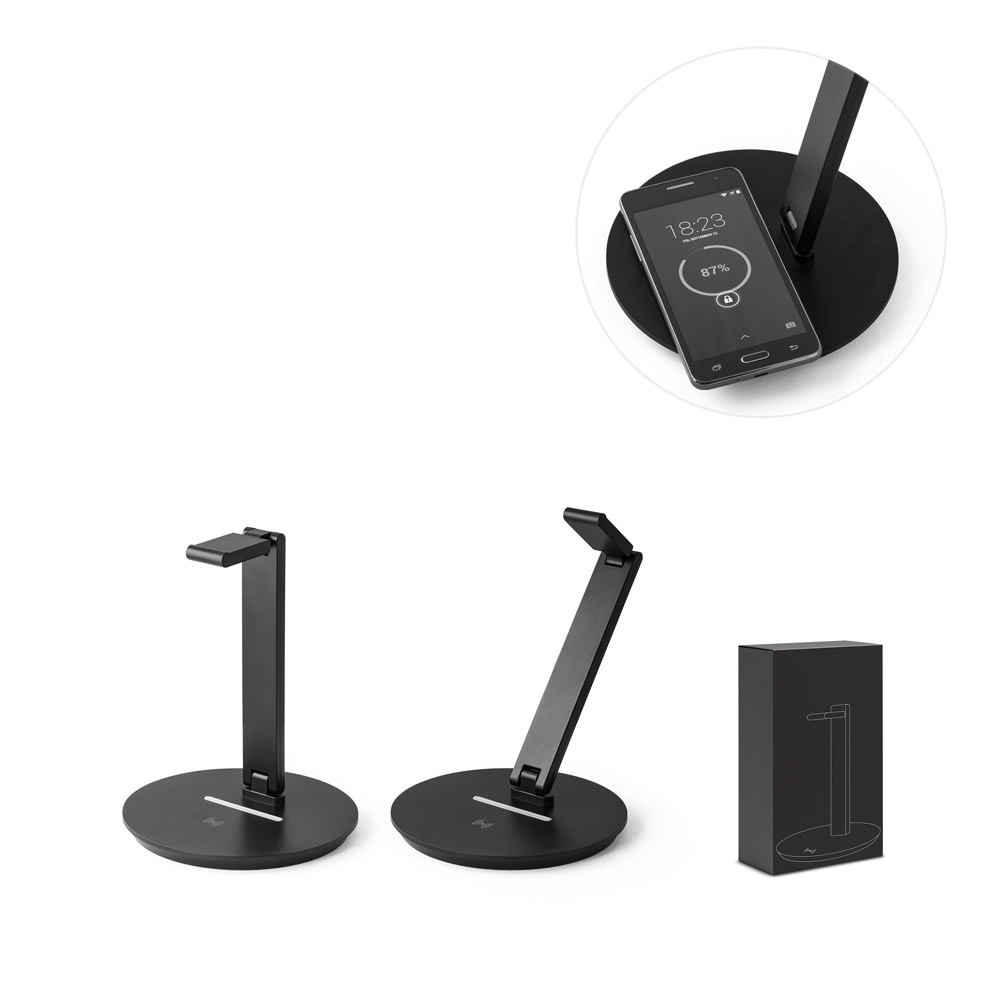 GERST. Supporto in ABS per cuffie con caricatore wireless intregrato - 97089