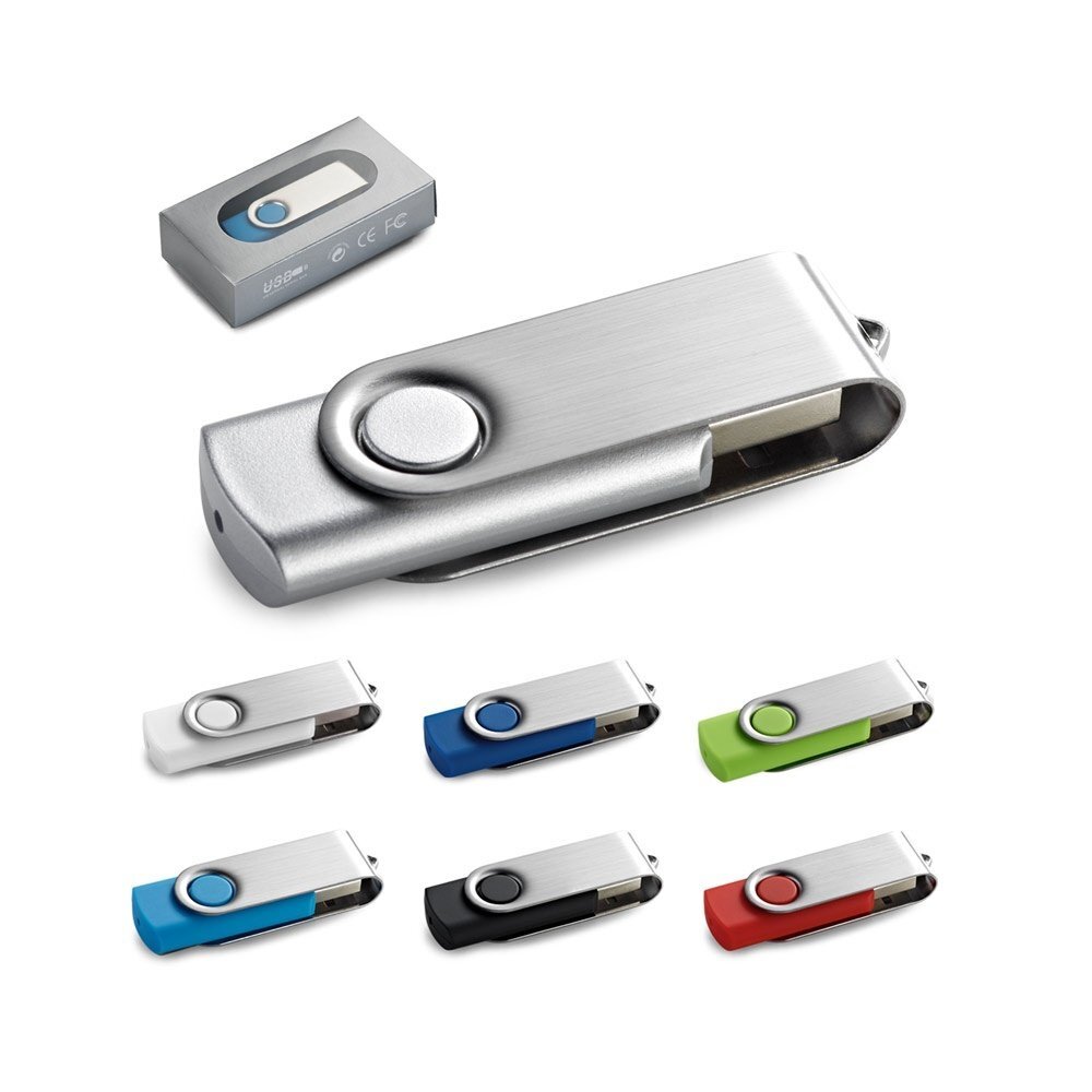 CLAUDIUS 4GB. Chiavetta USB da 4 GB con clip in metallo - 97548