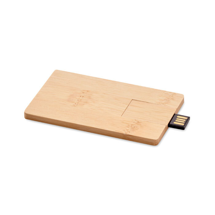 CREDITCARD PLUS. USB in bamboo da 16 GB - MO1203