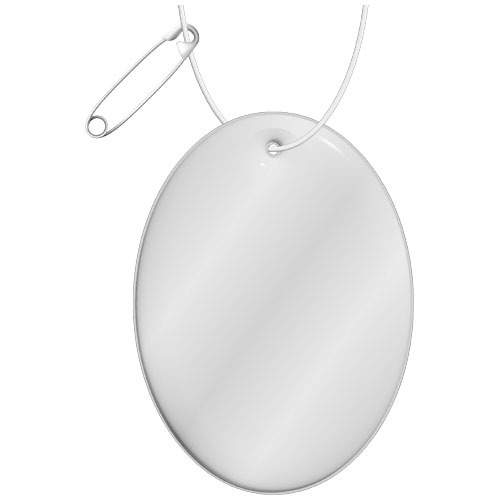 Gancio catarifrangente ovale in PVC con catenella RFX™ - 1PR102
