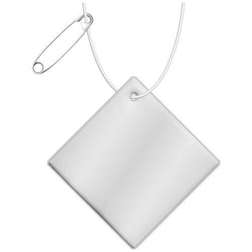 Gancio catarifrangente grande a forma di rombo in PVC con catenella RFX™ - 1PR126