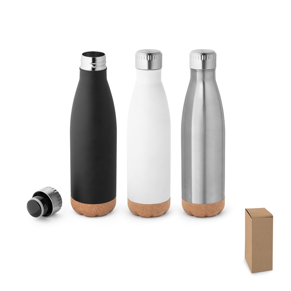 SOLBERG. Borraccia termica in acciaio inox con base in sughero 560 mL - 94240
