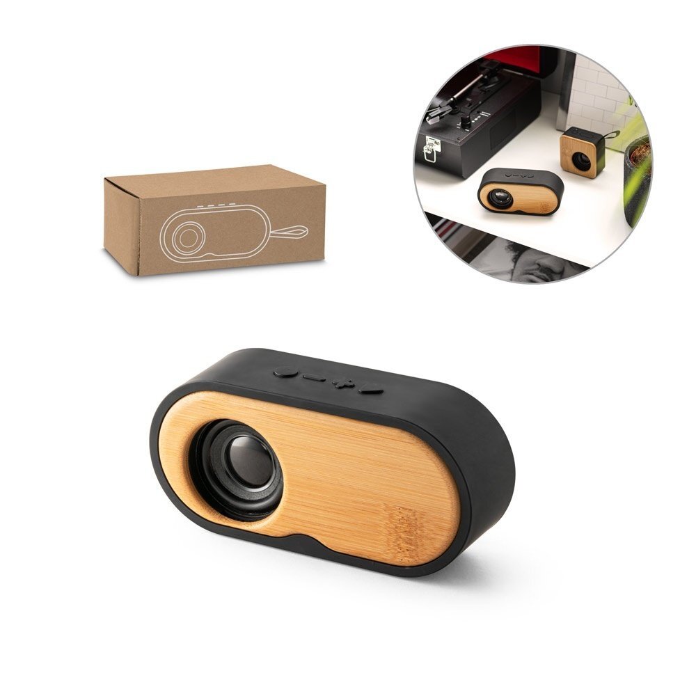 TILLY. Altoparlante portatile da 3W con durata della batteria di 5 ore in bambù e ABS riciclato (100% rABS) - 97095